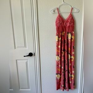 Long summer dress for a wedding or everyday wear, very pretty croched bodice